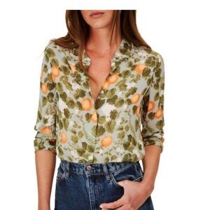 Reformation Violet Blouse in Orange Grove 🍊